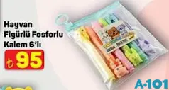 HAYVAN FİGÜRLÜ FOSFORLU KALEM 6'LI fiyat ve kampanya bilgisi